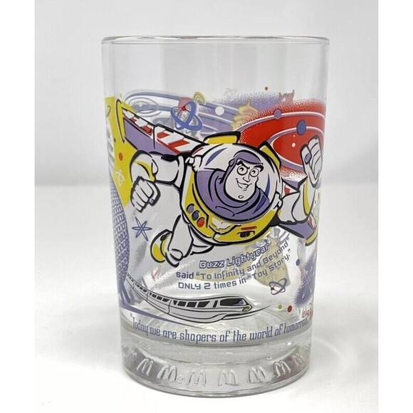 2002 McDonald's Disney Pixar Glass 100 Years of Magic Epcot Buzz Lightyear EUC - Picture 1 of 6
